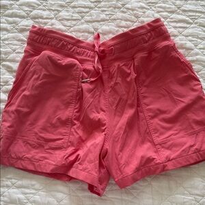 lululemon athletica Coral Pink Drawstring Athletic Shorts